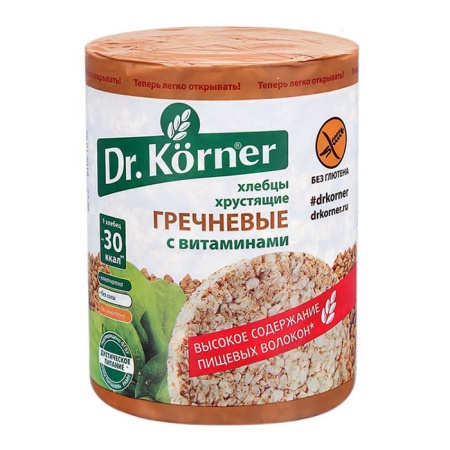 Хлебцы dr Korner Гречневые 100гр Пленка Хлебцы dr Korner Гречневые 100гр Пленка