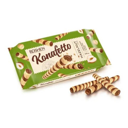 Трубочки Roshen Вафельные Konafetto Hazelnut 140гр фл/п