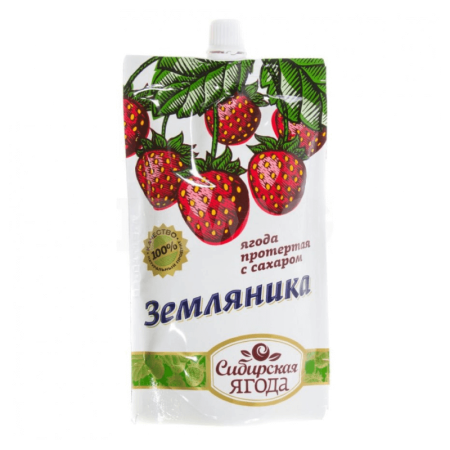 Земляника Сава Протертая с Сах 280гр стаб/б
