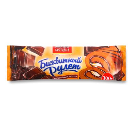 Рулет Бисквитный с Шоколадным Вкусом Русский Бисквит м/у 300г