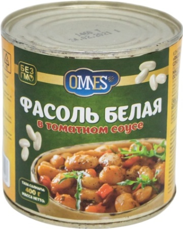 Фасоль Omnes Белая в Томатном Соусе 400гр ж/б Фасоль Omnes Белая в Томатном Соусе 400гр ж/б