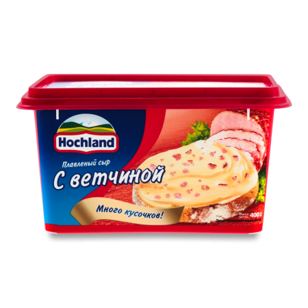 Сыр Плавленый 55% с Ветчиной Hochland п/у 400г Сыр Плавленый 55% с Ветчиной Hochland п/у 400г
