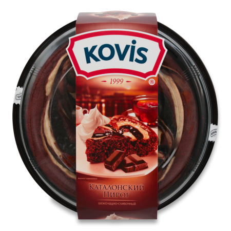 Пирог Бисквитный шоколадно-сливочный Каталонский Kovis п/у 400г