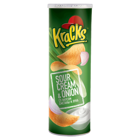 Чипсы Kracks сметана/лук 160гр