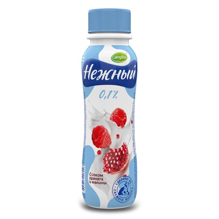Напиток Питьевой Campina Нежный гранат/малина 0,1% 285мл п/б