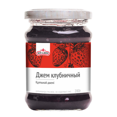 Джем Всё в Дом Клубничный 280гр с/б