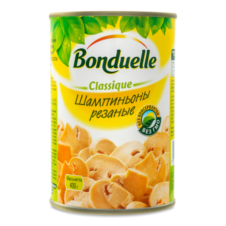 Шампиньоны Резаные Classic Bonduelle ж/б 425мл