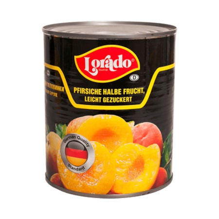 Персики Lorado Половинки в Сиропе 850мл ж/б