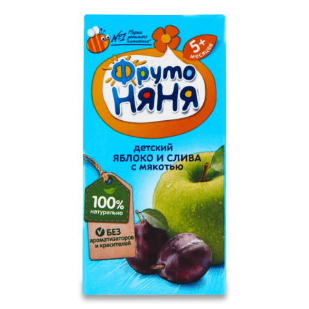 Сок Фрутоняня Яблоко Слива 200мл Кбл