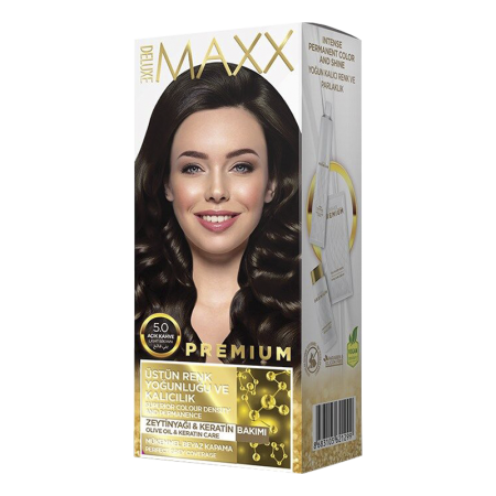 Крем Краска Для Волос Maxx Deluxe Premium 5 0 Светло Каштановый