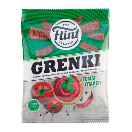 Сухарики Flint Grenki Томат Спайси 100гр фл/п