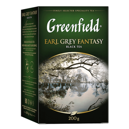 Чай Черный Байховый с Ароматом Бергамота и Растительными Компонентами Earl Grey Fantasy Greenfield к/у 200г