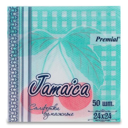 Салфетки Premial Jamaica 24*24см 50шт Кнврт