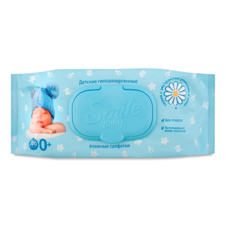 Салфетки Smile Baby Детские Влажные 100шт фл/п