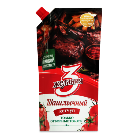 Кетчуп 3 Желания Шашлычный 450гр д/п Кетчуп 3 Желания Шашлычный 450гр д/п