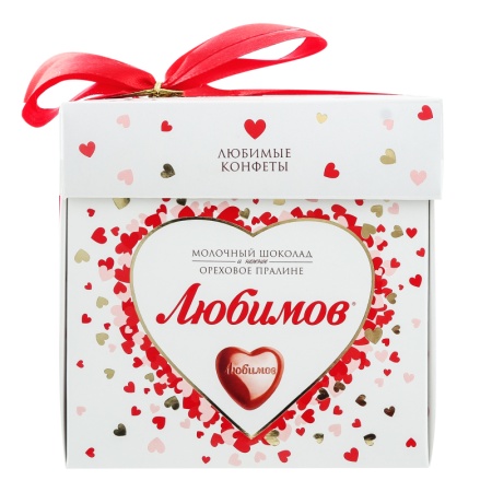 Конфеты Любимов Молочный шок/ореховое Пралине 208гр Кор