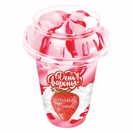 Мороженое Десерт День Варенья Клубничный Джем со Сливками  180гр