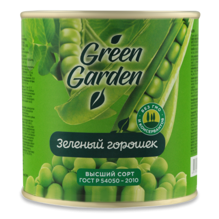 Горошек зеленый Green Garden ж/б 400г