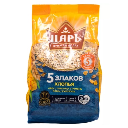 Хлопья Зерновые 5 Злаков Экстра Царь м/у 400г