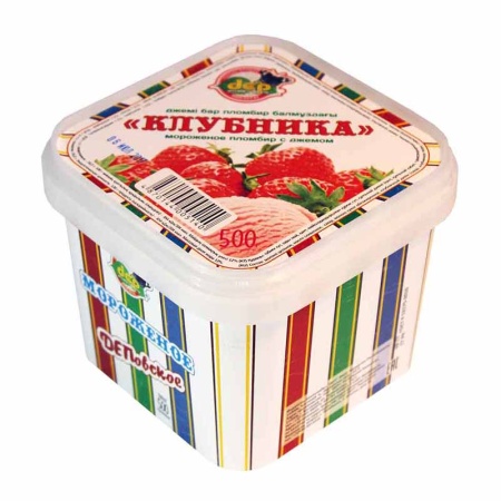 Мороженое Деп Клубника Пломбир с Джемом 500гр Конт