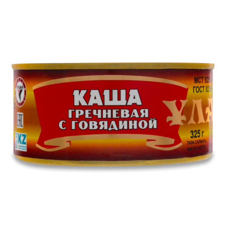 Каша Гречневая с Говядиной Ұлан ж/б 325г