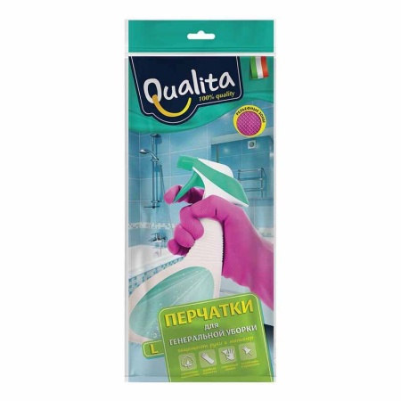 Перчатки Qualita Латексные l 1 Пара бл/у