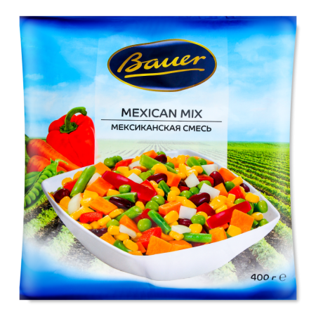 Смесь Овощная Быстрозамороженная Мексиканская Bauer м/у 400г