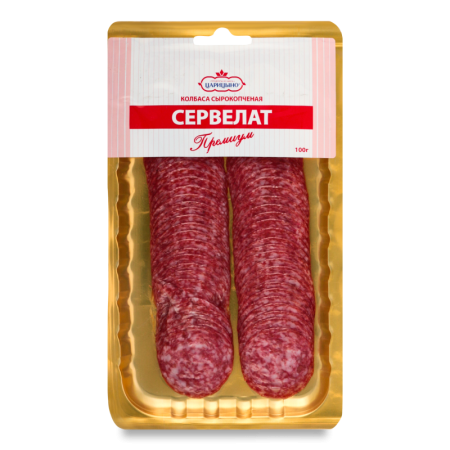 Колбаса Сервелат Премиум Царицыно с/к п/у 100г