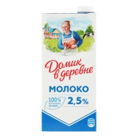 Молоко 2.5% Ультрапастеризованное Домик в Деревне т/п 925мл