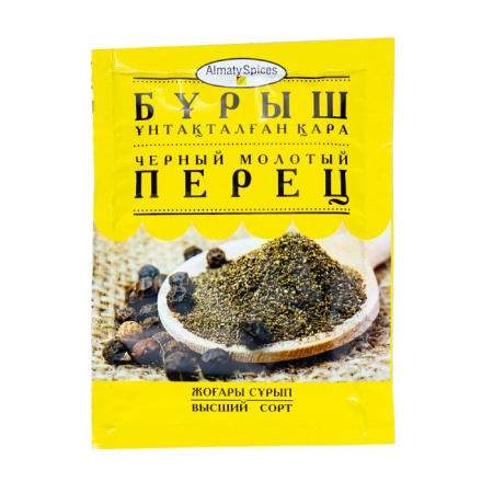 Перец Almaty Spices Черн Молотый Высш Сорт 50гр Саше
