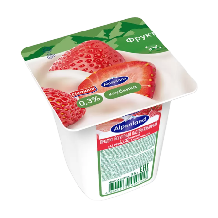 Йогурт Alpenland Клубн 0,3% 100гр гр/уп