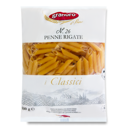 Изделия Макаронные из Твердых Сортов Пшеницы №26 Penne Rigate Granoro м/у 500г
