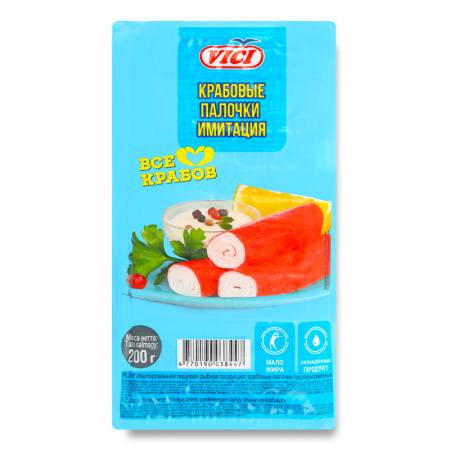 Палочки Крабовые Пастеризованные Vici в/у 200г