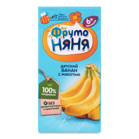 Сок Для Детей от 6мес с Мякотью Банан Фрутоняня т/п 0.2л