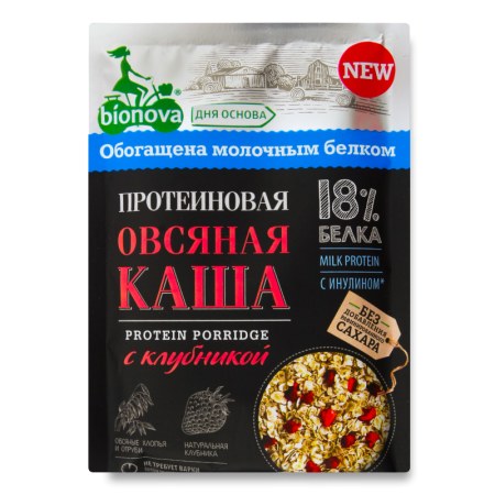 Каша Bionova Овсяная с Клубникой 40гр Саше