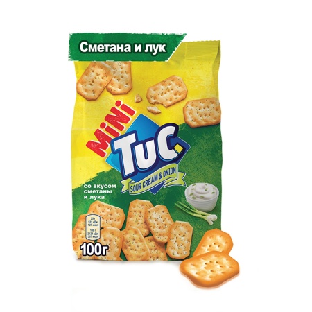 Крекер Tuc Mini с/вкусом сметана/лук 100гр Кор