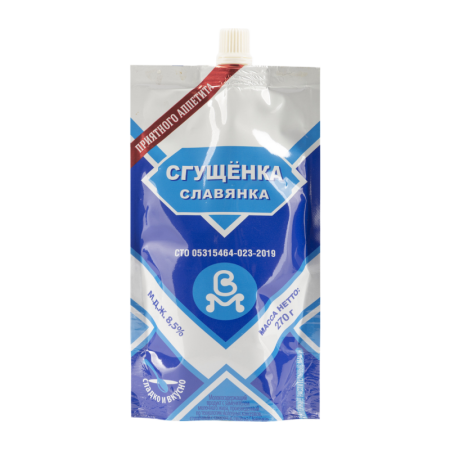 Сгущенка Славянка с Сахаром 8,5% 270гр д/п