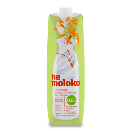 Напиток Nemoloko Овсяный Классический Экстралайт 0,5% 1л Tba