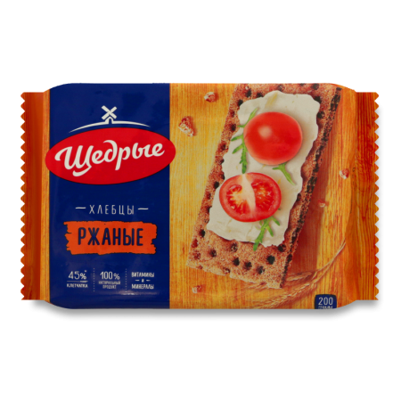 Хлебцы Ржаные Щедрые м/у 200г