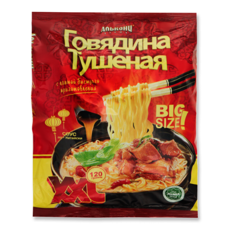 Лапша Быстрого Приготовления Говядина Тушеная Xxl Алькони м/у 120г