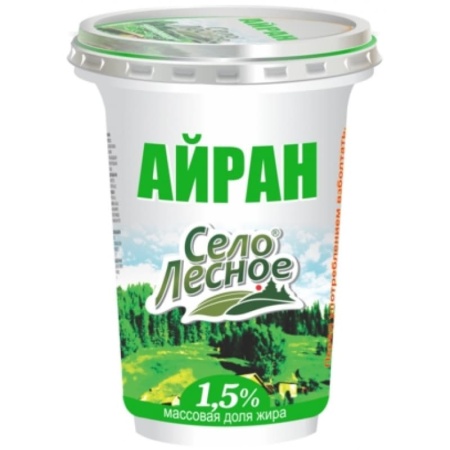 Айран Село Лесное 1,5% 300мл Стак