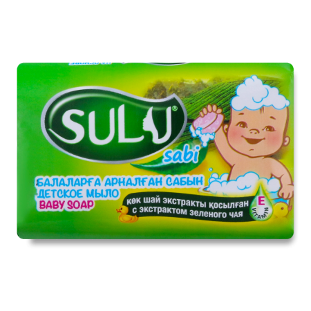 Мыло Туалетное c Экстрактом Зеленого Чая Детское Sulu 90г