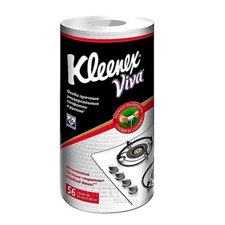 Салфетки Kleenex Viva Универсальные 21*28см 56шт Пленка