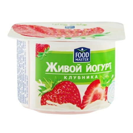 Йогурт 1.5% Живой Клубника Foodmaster ст 110г Йогурт 1.5% Живой Клубника Foodmaster ст 110г