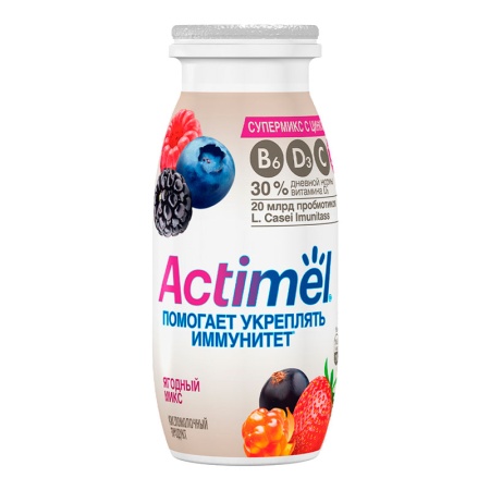 Напиток Питьевой Danone Actimel Ягодный Микс 95 гр п/б