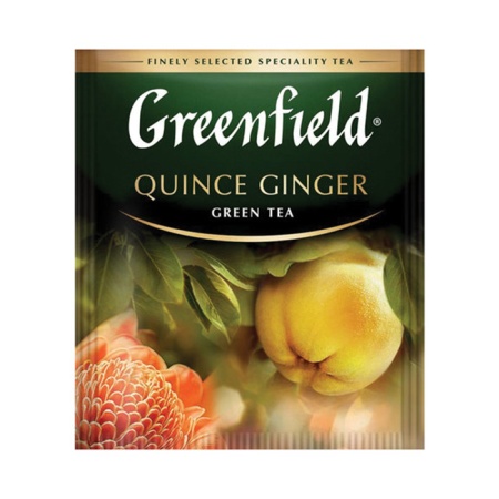 Чай Greenfield Quince Ginger Зел Байховый с Японской айвы/имбирем 25пак 50гр Кор