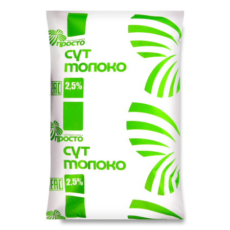 Молоко 2.5% Ультрапастеризованное Просто м/у 0.9л