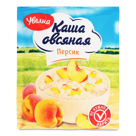 Каша Овсяная Быстрого Приготовления Персик Увелка м/у 40г