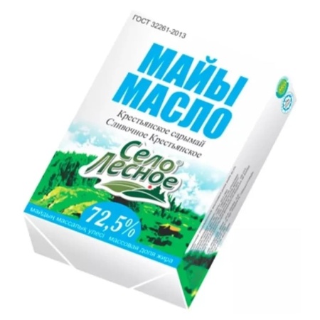 Масло Село Лесное Сливоч 72,5% 180гр Кнврт