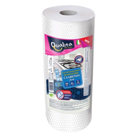 Салфетки Qualita Влаговпитывающие Целлюлозные Forte в Рулоне 70шт Пленка